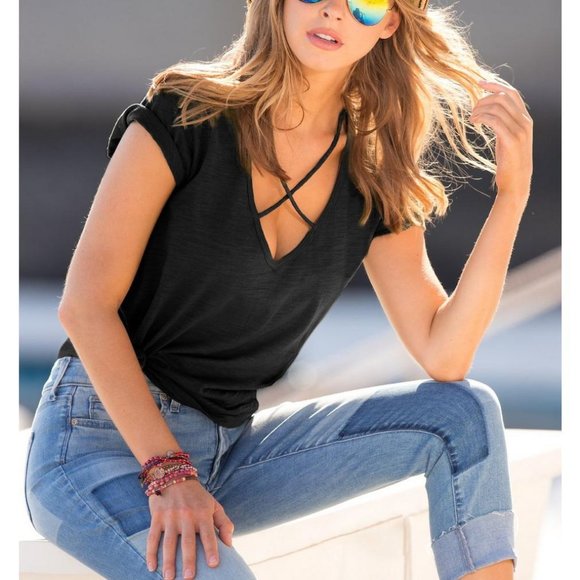 Boston Proper Slub Tee - Picture 2 of 2